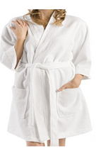 Thigh Length Waffle Weave Kimono Robe, 10oz - State Shops California