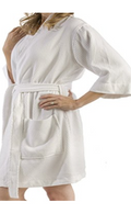 Thigh Length Waffle Weave Kimono Robe, 10oz - State Shops California