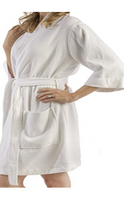 Thigh Length Waffle Weave Kimono Robe, 10oz - State Shops California